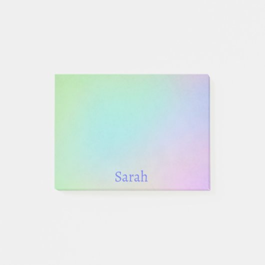 ソフトパステルの色の追加の受信者の名前のギフト ポストイット (正面)