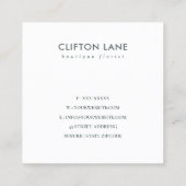 ソフトパステルアクアブルー金ゴールド抽象芸術 スクエア名刺 (裏面)