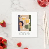 ソフトパステルインスパイアでのレトロカクテルナプキン スタンダードカクテルナプキン (インサイチュ)