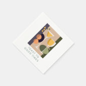 ソフトパステルインスパイアでのレトロカクテルナプキン スタンダードカクテルナプキン (角)