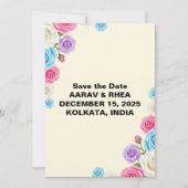 ソフトパステルウェディング日付を保存 セーブザデート (正面)