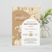 ソフトパステルウォーターカラーパンプキン秋野生の花 招待状 (スタンド正面)