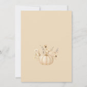 ソフトパステルウォーターカラーパンプキン秋野生の花 招待状 (裏面)