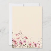 ソフトパステルウォーターカラーパンプキン秋野生の花 招待状 (裏面)