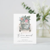 ソフトパステルウォーターカラーフローラ車を移動 ポストカード (スタンド正面)