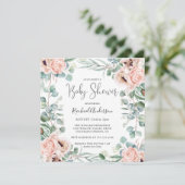 ソフトパステルウォーターカラーベビーシャワー 招待状 (スタンド正面)