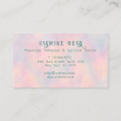 ソフトパステルオパールセントロータスフラワーエステティシャン 名刺 (裏面)