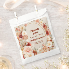 ソフトパステルカラフルブーケ秋の花ベビー フェイバーバッグ