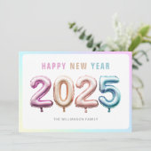 ソフトパステルキュート2025風船  ハッピーニューイヤー シーズンカード (スタンド正面)