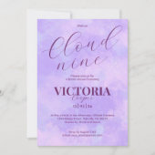 ソフトパステルクラウドナインブライダルシャワー 招待状 (正面)