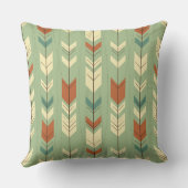 ソフトパステルグリーントライバルジオメトリックパターン クッション (裏面)
