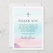 ソフトパステルサンライズ葬儀悔やみや弔慰 サンキューカード (正面)