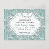 ソフトパステルシェードオブセージグリーン インビテーションポストカード (正面)