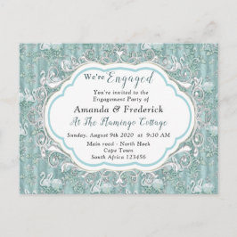 ソフトパステルシェードオブセージグリーン インビテーションポストカード