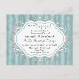 ソフトパステルシェードオブセージグリーン インビテーションポストカード