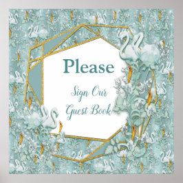 ソフトパステルシェードオブセージグリーン ポスター