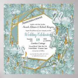 ソフトパステルシェードオブセージグリーン ポスター