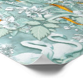 ソフトパステルシェードオブセージグリーン ポスター (角)