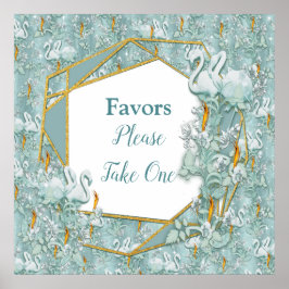 ソフトパステルシェードオブセージグリーン ポスター