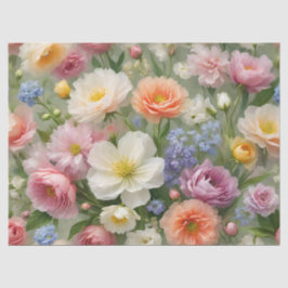 ソフトパステルズフローラプリント 薄葉紙