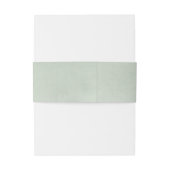 ソフトパステルセージ緑のテクスチエレガントャ 招待状ベリーバンド (裏面例)