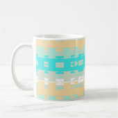 ソフトパステルターコイズベージュモダン天国パターン コーヒーマグカップ (左)