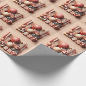 ソフトパステルトーンの夢のような抽象芸術の構成 ラッピングペーパー (角)