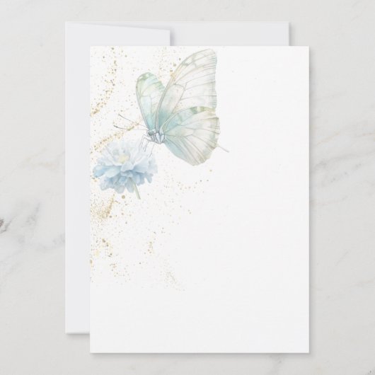 ソフトパステルバタフライカードマザーズデイ心地よい (裏面)