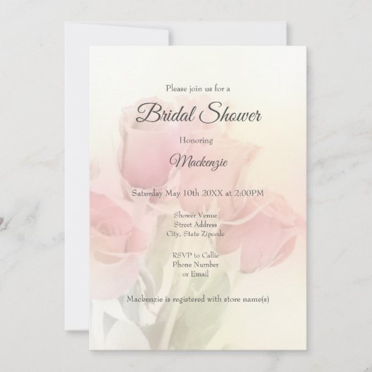 ソフトパステルバラ2 招待状 (正面)