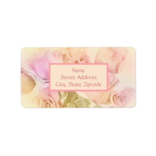 ソフトパステルバラ ラベル (正面)