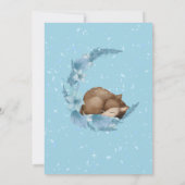 ソフトパステルバンビ花の雲ほこりの赤ちゃんシャワー 招待状 (裏面)