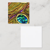 ソフトパステルパウアシェルカラーステンドグラス スクエア名刺 (正面/裏面)