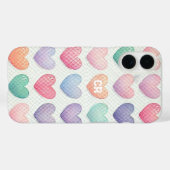 ソフトパステルパーソナライズされたハート Case-Mate iPhoneケース (裏面 (横))