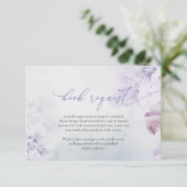 ソフトパステルパープルダスティピンクベージュブックリクエスト エンクロージャーカード (スタンド正面)