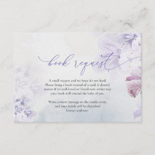 ソフトパステルパープルダスティピンクベージュブックリクエスト エンクロージャーカード