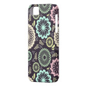 ソフトパステルピンクとティール（緑がかった色）フラワーヴィンテージボタニカL Case-Mate iPhoneケース (裏面左)