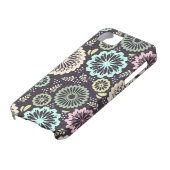 ソフトパステルピンクとティール（緑がかった色）フラワーヴィンテージボタニカL Case-Mate iPhoneケース (下部)