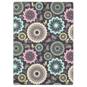 ソフトパステルピンクティール（緑がかった色）花ヴィンテージフローラ名 クリップボード (裏面)