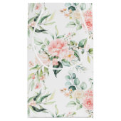 ソフトパステルピンクローズフラワーパターン スモールペーパーバッグ (裏面)