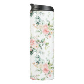 ソフトパステルピンクローズフラワーパターン タンブラー (回転右)