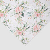 ソフトパステルピンクローズフラワーパターン 薄葉紙 (詳細)