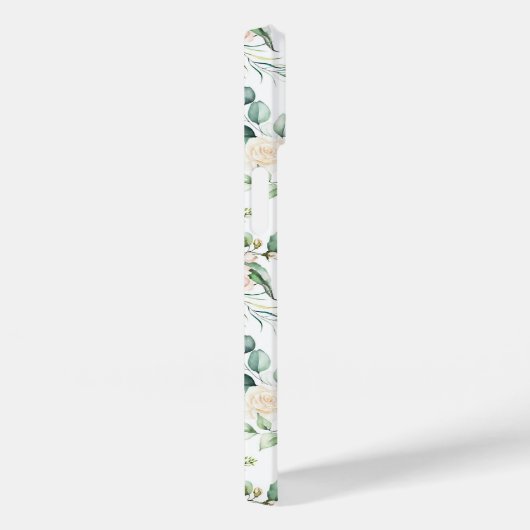 ソフトパステルピンクローズフラワーパターン Case-Mate iPhoneケース (裏面 / 右)