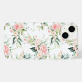ソフトパステルピンクローズフラワーパターン Case-Mate iPhoneケース (裏面 (横))