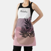 ソフトパステルピンク抽象芸術トロピカルエプロン エプロン (インサイチュ)