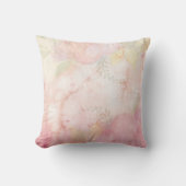 ソフトパステルピンク緑の水の色のネクタイ染料パターン アウトドアクッション (正面)