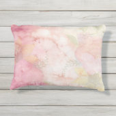 ソフトパステルピンク緑の水の色のネクタイ染料パターン アウトドアクッション (裏面)