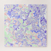 ソフトパステルファンキーボホレトロ抽象芸術大理石 ジグソーパズル (横)