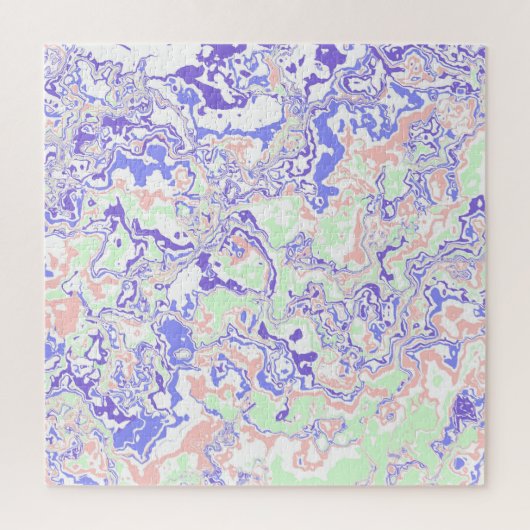 ソフトパステルファンキーボホレトロ抽象芸術大理石 ジグソーパズル (縦)
