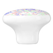 ソフトパステルファンキーボホレトロ抽象芸術大理石 セラミックノブ (側面)