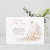 ソフトパステルフラワーズアンドパンパスグラスブライダルシャワー 招待状 (スタンド正面)